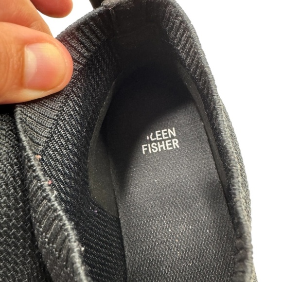 Eileen Fisher Polis Black Recycled Stretch Knit Sneaker Size 9.5 - Picture 10 of 10
